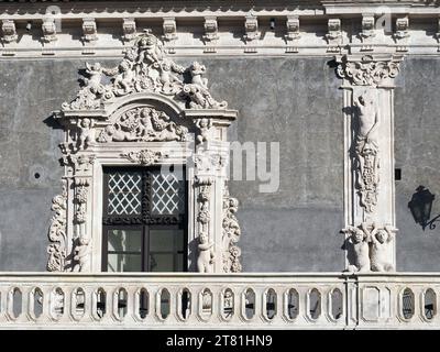 Palazzo Biscari, Biscari Palast, Via Museo Biscari, Catania, Sizilien, Sizilien, Italien, Europa Stockfoto