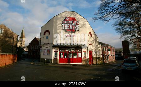 Ein Blick auf das Chorley Theatre, in Dole Lane, Chorley, Lancashire, Großbritannien, Europa Stockfoto