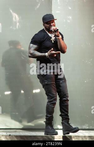 London, Vereinigtes Königreich. November 2023. 50 Cent tritt live in der OVO Arena Wembley auf. Cristina Massei/Alamy Live News Stockfoto