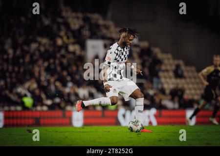 Chidozie Awaziem während der Liga Portugal 23/24 Spiel zwischen Boavista FC und Sporting CP im Estadio do Bessa Seculo XXI, Porto, Portugal. (Maciej Rogows Stockfoto