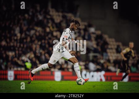 Chidozie Awaziem während der Liga Portugal 23/24 Spiel zwischen Boavista FC und Sporting CP im Estadio do Bessa Seculo XXI, Porto, Portugal. (Maciej Rogows Stockfoto