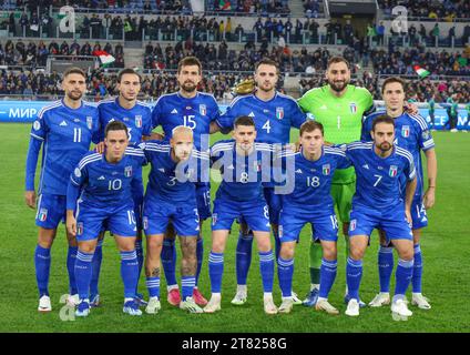 Roma, Latium, Italien. November 2023. Fußball Italien Roma, 17.11.2023, während des Fußballspiels gültig für die Qualifikation zur EURO 2024, zwischen den Nationalmannschaften Italiens und Mazedoniens im Olympiastadion in Roma (Credit Image: © Fabio Sasso/ZUMA Press Wire) NUR REDAKTIONELLE VERWENDUNG! Nicht für kommerzielle ZWECKE! Stockfoto