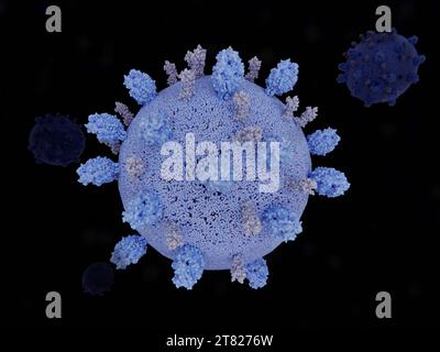 Respiratorisches Syncytial-Virus, Illustration Stockfoto