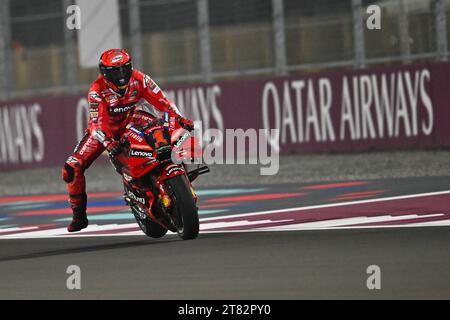 17. November 2023: Freies Training und Qualifikation vor dem Großen Preis von Katar von MotoGP auf dem International Losail Circuit. Francesco Bagnaia Stockfoto