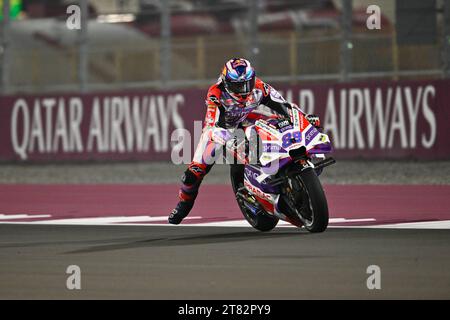 17. November 2023: Freies Training und Qualifikation vor dem Großen Preis von Katar von MotoGP auf dem International Losail Circuit. Jorge Martin Stockfoto