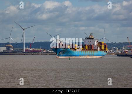 MSC Babados verlässt die Royal Portbury Docks Stockfoto