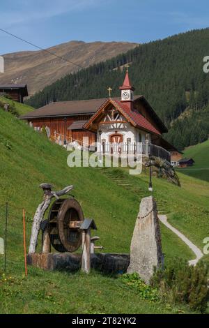 Kapelle Rosenkranzkapelle in Gemais, Alpendorf Tux-Lahnersbach, Tuxtal, Zillertaler Alpen, Tirol, Österreich, Europa Stockfoto