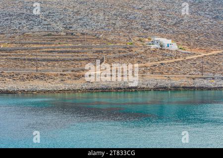 Blick auf die Küste der Insel Folegandros Stockfoto