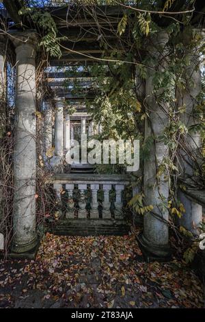 Ein geheimer Ort der Schönheit im Hill Garden und Pergola in Londons Hampstead. Stockfoto