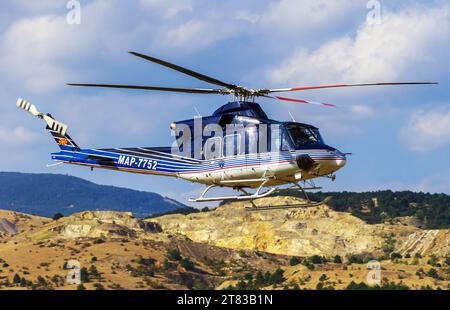 Am 16. September 2023 fand eine große Flugschau auf dem Sportflugplatz Stenkovec statt, um den 100. Jahrestag des Aero Club Skopje zu feiern. Stockfoto