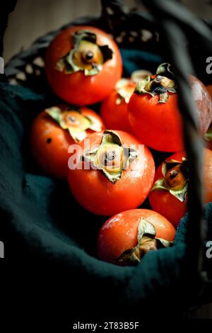 Japanische Persimmonsorten, Vietnam frischer Pfirsich Hi res Foto Stockfoto