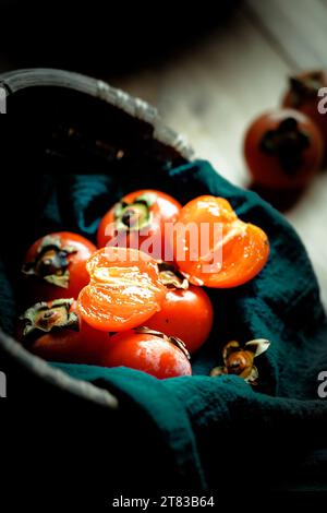 Japanische Persimmonsorten, Vietnam frischer Pfirsich Hi res Foto Stockfoto