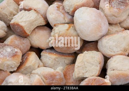 Botswana-Speisen, Phaphatha oder Diphaphatha werden normalerweise zum Frühstück oder als Snack eingenommen. Stockfoto