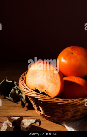 Japanische Persimmonsorten, Vietnam frischer Pfirsich Hi res Foto Stockfoto