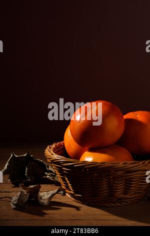 Japanische Persimmonsorten, Vietnam frischer Pfirsich Hi res Foto Stockfoto