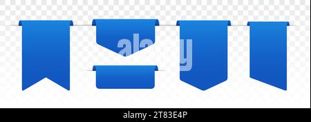 Blaues Etikett Banner Band Preis Lesezeichen Hinweis Hintergrund Rabatt. Exklusiver blauer Aufkleber. Stock Vektor