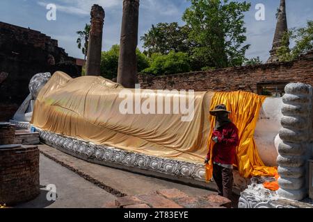 Wat Chai Yai Mongkon Ayutthaya Thailand Asien Stockfoto
