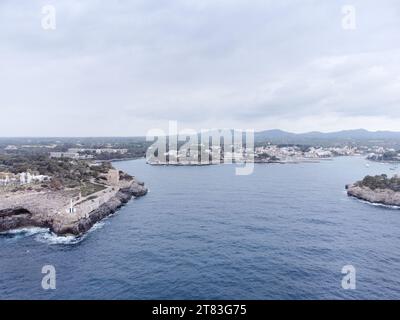 Aus der Vogelperspektive von porto Petro auf der spanischen mallorca-Insel Stockfoto