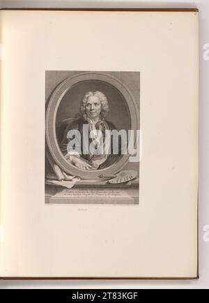 Johann Gotthard von Müller Porträt Louis Galloche. Kupferstich 1776 , 1776 Stockfoto