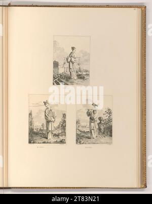 Jean Pierre Louis Laurent Houel (Engraver) chinesische Figuren. Ätzung, Kupferstich 1755-1813 , 1755/1813 Stockfoto