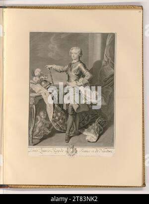 Nicolas de Larmessin (IV) (IV) Louis Fünfzehn Roy von Frankreich und Navarra. Ätzung, Kupferstich 1725-1765 , 1725/1765 Stockfoto