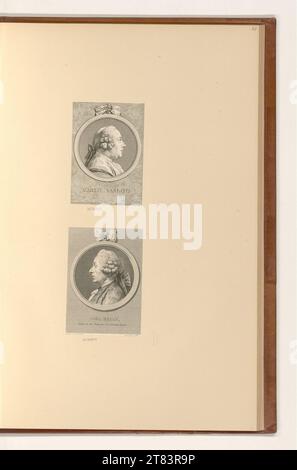 Jean Daullé (Engraver) porträtiert Charles-André van Loo; Noel Halle. Ätzen 1754; 1775 Stockfoto