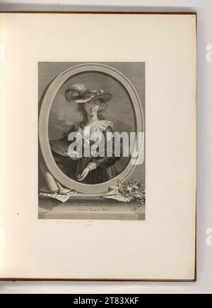 Johann Gotthard von Müller Porträt Louise Elisabeth Vigée Le Brun. Kupferstich, Ätzung 1773-1775 , 1773/1775 Stockfoto