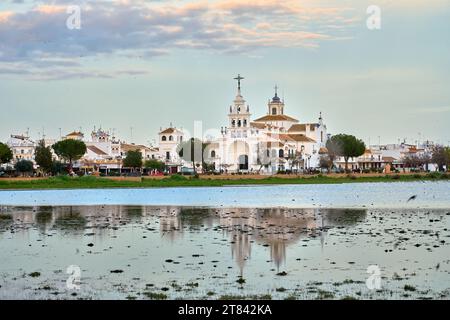 Dorf El Rocio im Parque Nacional de Doñana, Andalusien, Spanien Stockfoto