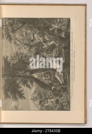 Johann Jakob Frey (Engraver) Echo und Narzisse. Kupferstich, Ätzung 1747 , 1747 Stockfoto