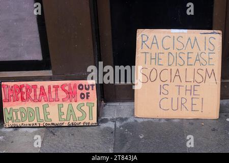 Oxford Street, London, Großbritannien. November 2023. Palästinensische Proteste vor einer HSBC-Bank in der Oxford Street, London. Quelle: Alamy Live News Stockfoto