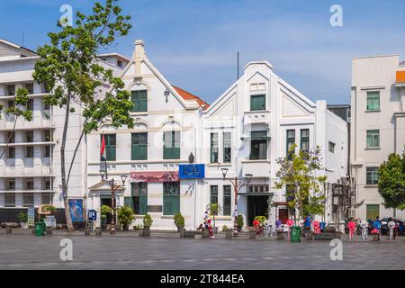 11. Juli 2023: Das Wayang Museum, ein Museum, das dem javanischen Wayang-Puppenspiel gewidmet ist, befindet sich in Kota Tua, Jakarta, Indonesien. In diesem Gebäude wurde eine Kirche gebaut Stockfoto