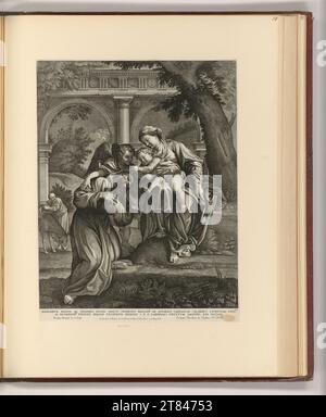 Nicolas Dorigny (ausführende r Künstler in) Maria mit Kind erscheint Franz von Assisi. Ätzen 1678-1691 , 1678/1691 Stockfoto