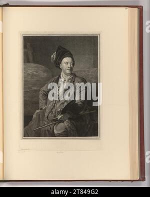 Pierre Drevet (Gravierer) Porträt Jean Forest. Kupferstich 1680-1738 , 1680/1738 Stockfoto