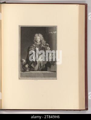 Pierre Drevet Porträt Jean Francois Paul de Bonne de Créqui, Herzog von Lesdiguières. Kupferstich, Ätzung 1680-1738 , 1680/1738 Stockfoto