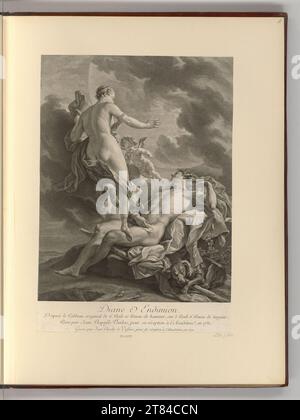 Jean Charles Le Vasseur Diane und endymion. Kupferstich, Ätzung 1771 , 1771 Stockfoto