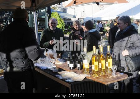 Kopenhagen, Dänemark /18. November 2023/.Pineau des charentes Bio-Getränkeverkostung in Kopenhagen. (Photo.Francis Joseph Dean/Dean Pictures) Stockfoto