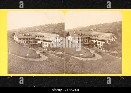 Anonym Hotel Lenkerhof in Lenk im Simmental. Albuminpapier, auf der Box / Stereoformat um 1875 Stockfoto