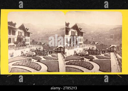 Anonym Hotel Lenkerhof in Lenk im Simmental. Albuminpapier, auf der Box / Stereoformat vor 1878 Stockfoto