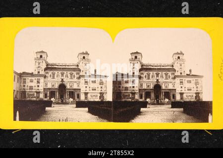 Anonym die Villa Medici Viale della Trinità dei Monti AUF dem Pincio-Hügel in Roma. Albuminpapier, auf der Box / Stereoformat um 1865 Stockfoto