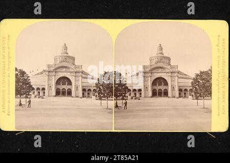 Wiener Photographen-Verein Weltausstellung in Wien 1873: Die Rotunde. Albuminpapier, auf der Box / Stereoformat 1873 , 1873 Stockfoto