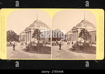 Wiener Photographen-Verein Weltausstellung in Wien 1873: Kaiserpavillon. Albuminpapier, auf der Box / Stereoformat 1873 , 1873 Stockfoto