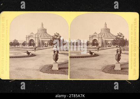 Wiener Photographen-Verein Weltausstellung in Wien 1873: Die Rotunde. Albuminpapier, auf der Box / Stereoformat 1873 , 1873 Stockfoto