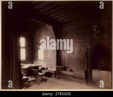 Jakob August Lorent Meran, Schreibzimmer im alten Staatsfürstenschloss. Albuminpapier, aus Gelatinetrocknungsplatte, auf einer Basisbox gut nach 1873 Stockfoto