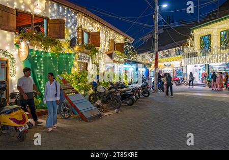 Ecke Princess Street und Bastian Street, Fort Kochi, Cochin, Kerala, Indien Stockfoto