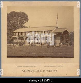 Wiener Photographen-Verein Weltausstellung in Wien 1873, Haus des Fotografen-Vereins. Albuminpapier, auf der Schachtel 1873 , 1873 Stockfoto