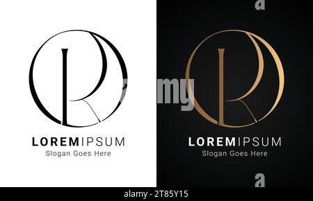 Luxuriöses Initial-RO- oder Monogramm-Logo-Design Stock Vektor