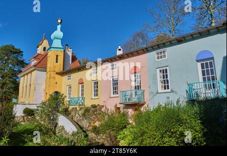 Chantry Reihe in Portmeirion, Gwynedd, Wales Stockfoto