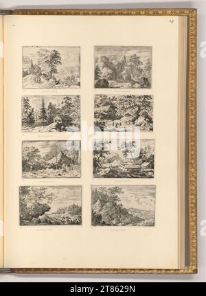 Allart van Everdingen (Gravierer) verschiedene Landschaften. Ätzen 1641-1675 , 1641/1675 Stockfoto