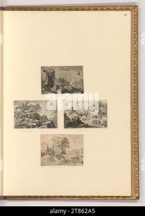 Allart van Everdingen (Gravierer) verschiedene Landschaften. Ätzen 1641-1675 , 1641/1675 Stockfoto