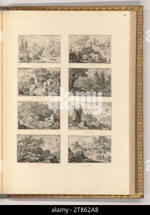 Allart van Everdingen (Gravierer) verschiedene Landschaften. Ätzen 1641-1675 , 1641/1675 Stockfoto